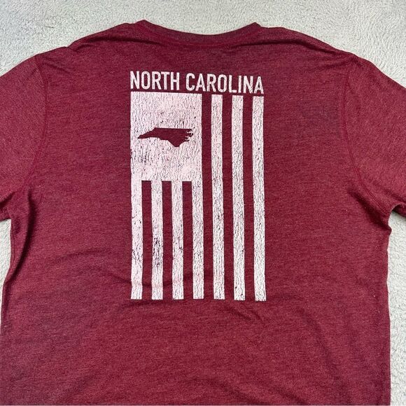 State Of Mine Shirt Mens Large Red North Carolina Long Sleeve Flag Logo Casual - Picture 7 of 12